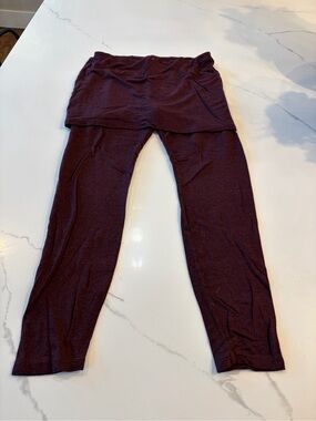 CAbi Women’s Maroon Skirted Leggings - Size M